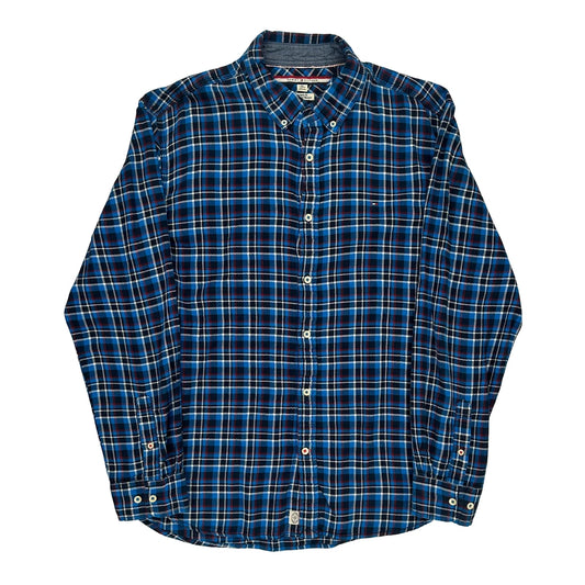 Tommy Hilfiger Checked Shirt - XL Blue Cotton