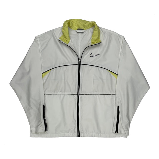 Nike Graphic Track Jacket - Small White Polyester