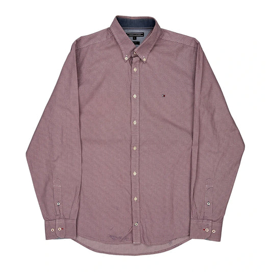 Tommy Hilfiger Slim Fit Patterned Shirt - XL Red Cotton