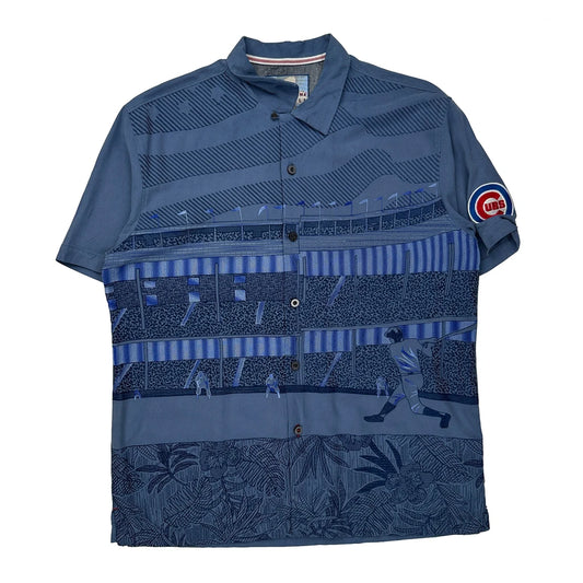 Chicago Cubs Tommy Bahama Mlb Hawaiian Shirt - Medium Blue Viscose