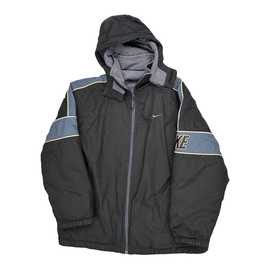 Nike Spellout Puffer - Large Black Polyester