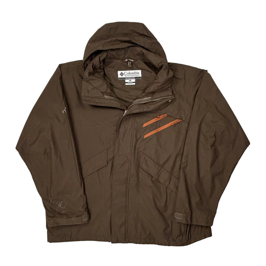 Vintage Columbia Waterproof Jacket - XL Brown Polyester
