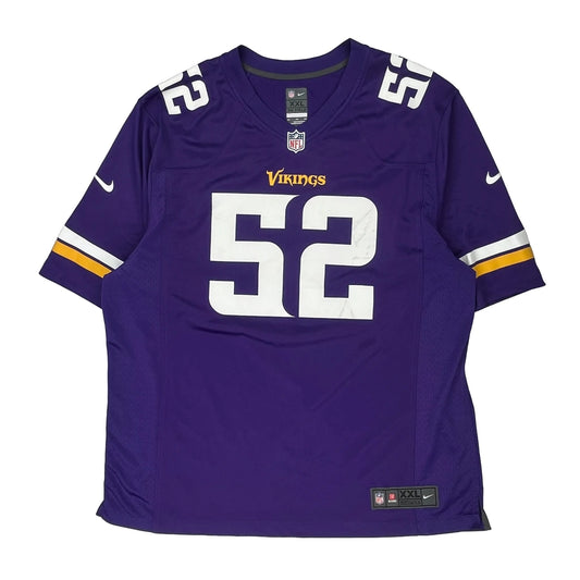 Minnesota Vikings Nike Nfl Jersey - 2XL Purple Polyester