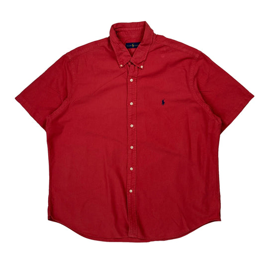 Ralph Lauren Short Sleeve Shirt - 2XL Red Cotton