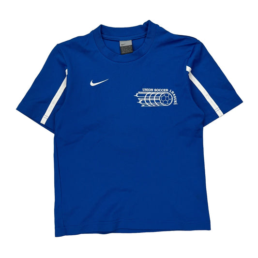 Age 12 Union Soccer League Nike Football Shirt - Medium Blue Polyester
