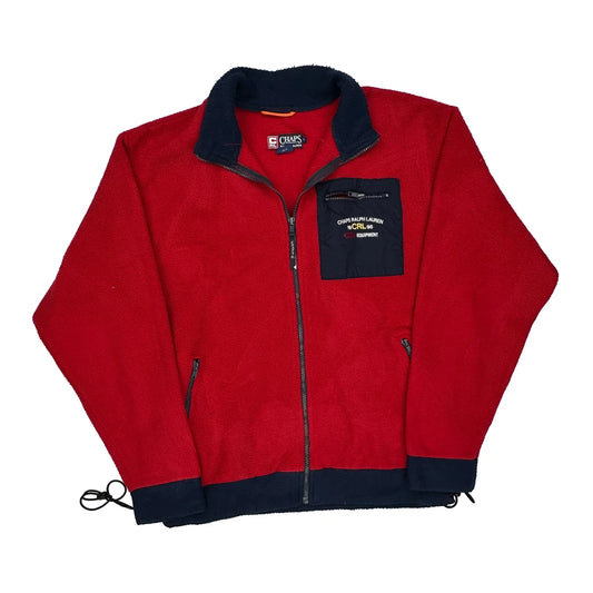 Chaps Ralph Lauren Fleece Jacket - Large Navy Polyester