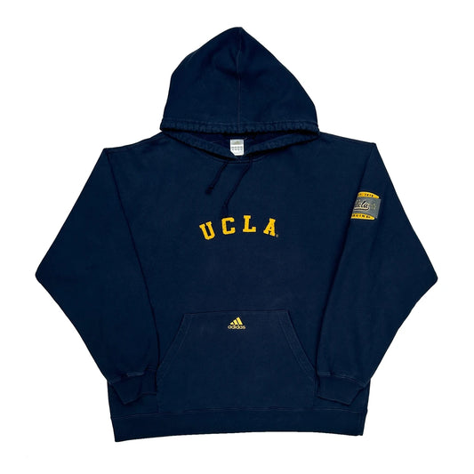 Vintage Ucla Adidas College Hoodie - Large Navy Cotton