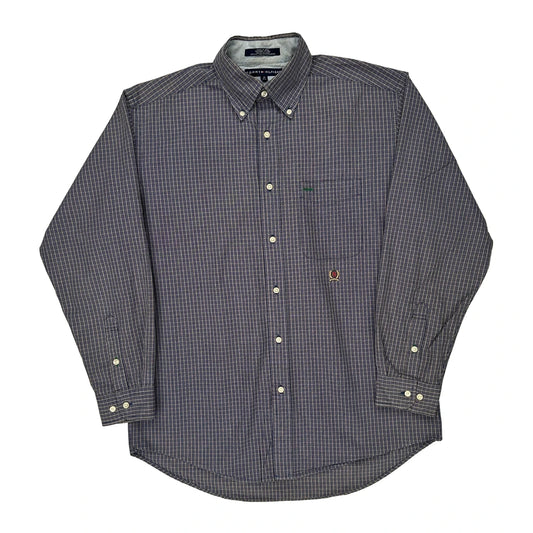 Tommy Hilfiger Checked Shirt - Medium Grey Cotton