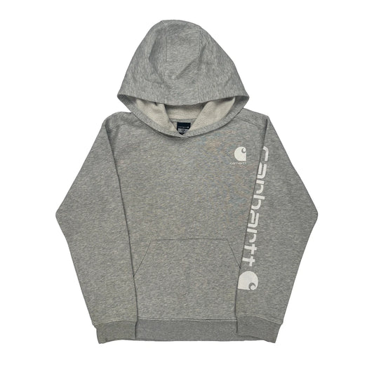 Age 12 Carhartt Hoodie - Large Grey Cotton Blend