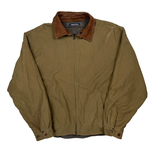 Nautica Harrington Jacket - 2XL Khaki Cotton
