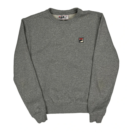 Fila Sweatshirt - Small Grey Cotton