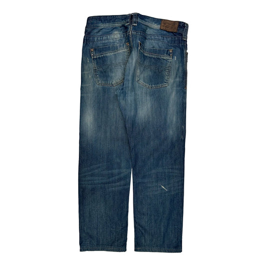 Diesel Straight Jeans - 36W 30L Blue Cotton