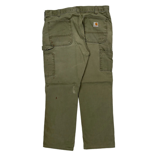 Vintage Carhartt Carpenter Trousers - 34W 32L Green Cotton