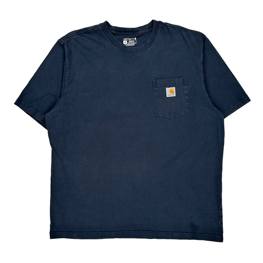 Carhartt T-Shirt - XL Blue Cotton