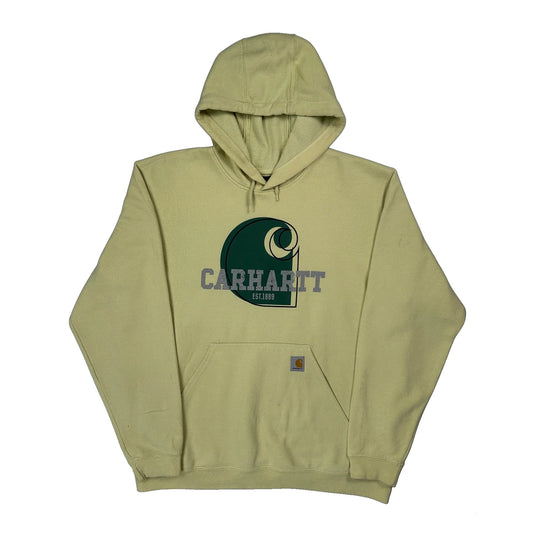 Carhartt Hoodie - Large Cream Cotton