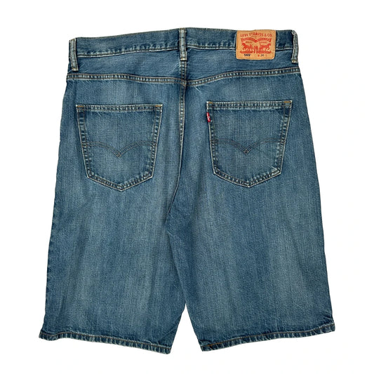 Levis Denim Shorts - 36W 12L Blue Cotton