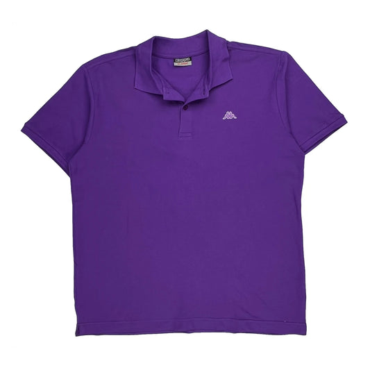 Kappa Polo Shirt - XL Purple Cotton