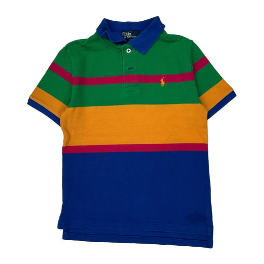 Age 7 Polo By Ralph Lauren Striped Polo Shirt - Small Multicoloured Cotton