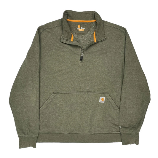 Carhartt Hoodie - 2XL Green Cotton Blend