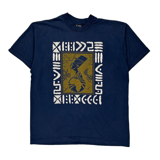 Fruit Of The Loom Single Stitch T-Shirt - XL Blue Cotton Blend