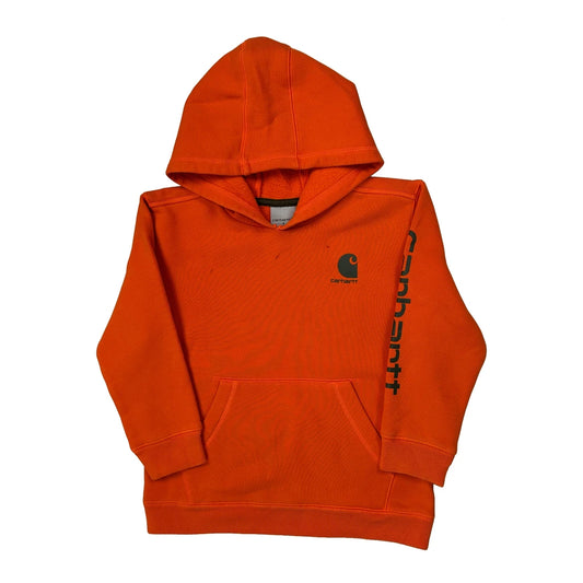 Age 7 Carhartt Hoodie - Small Orange Cotton