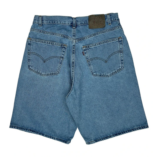 Levis 550 Baggy Denim Shorts - 33W 11L Blue Denim