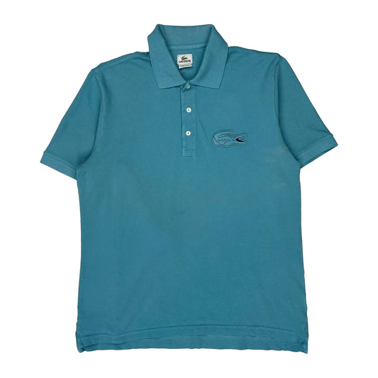 Vintage Lacoste Polo Shirt - Large Blue Cotton
