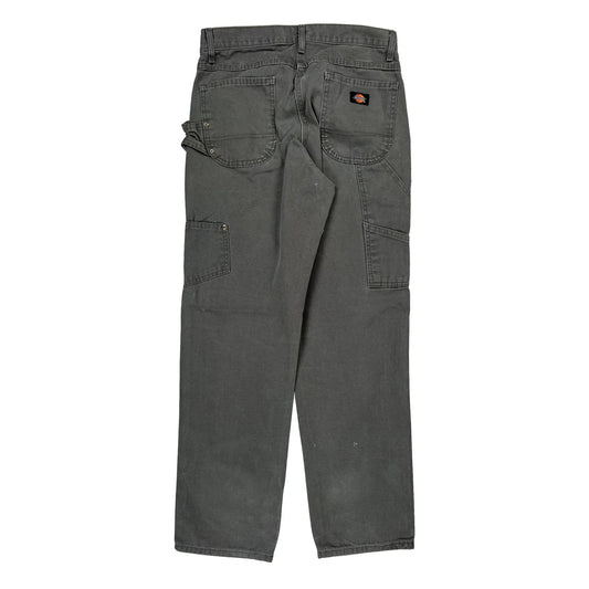Utility Pockets Dickies Carpenter Trousers - 30W 32L Grey Cotton