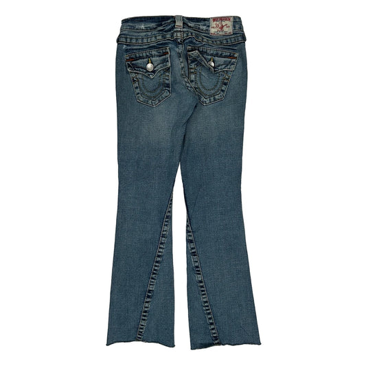 True Religion Flared Jeans - 28W UK 6 Blue Cotton