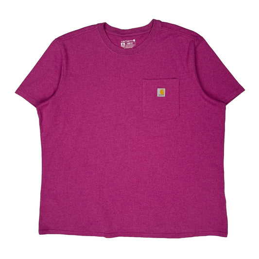 Carhartt T-Shirt - 2XL Purple Cotton