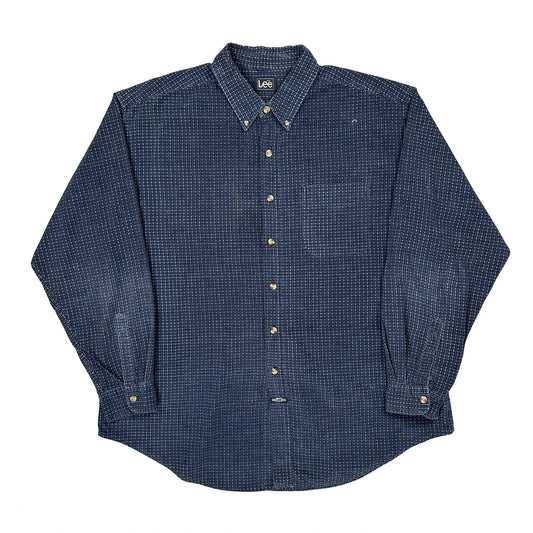 Lee Checked Shirt - XL Blue Cotton