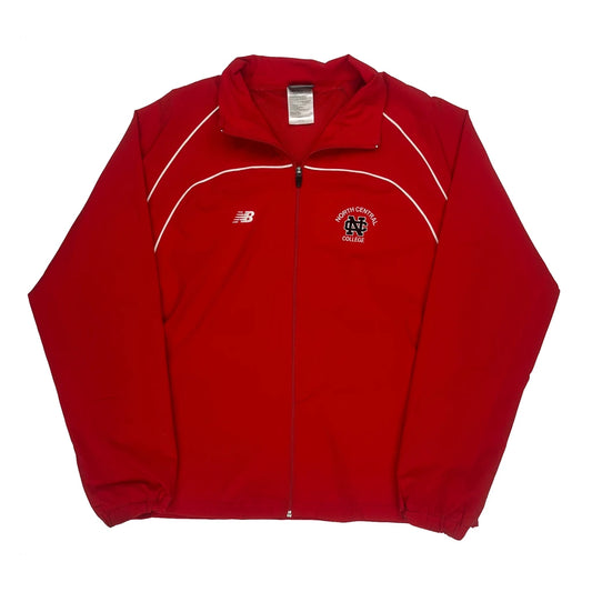 North Central College New Balance College Track Jacket - Large Red Polyester