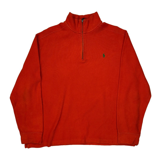 Polo By Ralph Lauren 1/4 Zip - XL Red Cotton