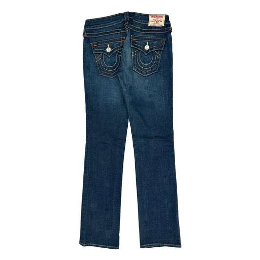 Billy True Religion Contrast Stitch Jeans - 29W UK 8 Blue Cotton