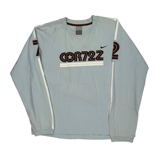 Cor72Z Nike Long Sleeve T-Shirt - XL Brown Cotton
