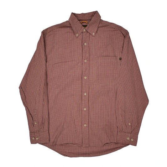 Timberland Checked Shirt - Medium Red Cotton