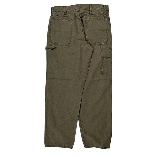Wrangler Carpenter Trousers - 32W 32L Green Cotton