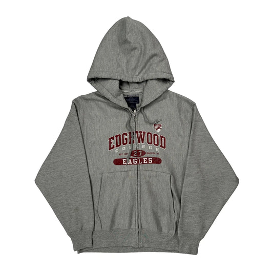 Edgewood College Champion College Hoodie - Medium Grey Cotton Blend