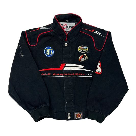 Age 7 Dale Earnhardt Jr Chase Authentics Nascar Jacket - Large Black Cotton