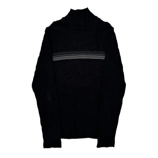 Calvin Klein Jeans Striped Jumper - XL Black Cotton