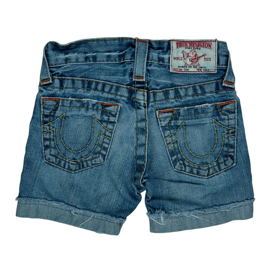 Vintage Age 5 True Religion Denim Shorts - Small Blue Denim