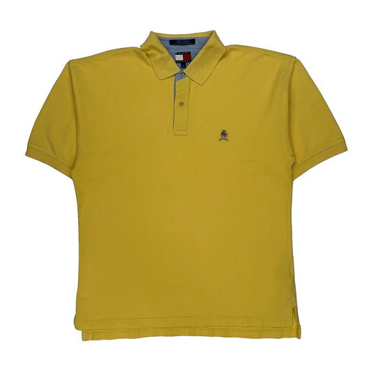 None Tommy Hilfiger Polo Shirt - XL Yellow Cotton