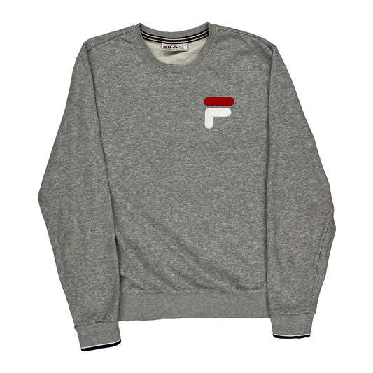Fila Sweatshirt - Large Grey Cotton Blend