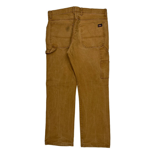 Dickies Carpenter Trousers - 36W 32L Brown Cotton