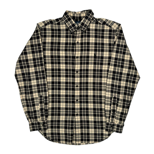 Ralph Lauren Checked Shirt - Medium Black Cotton