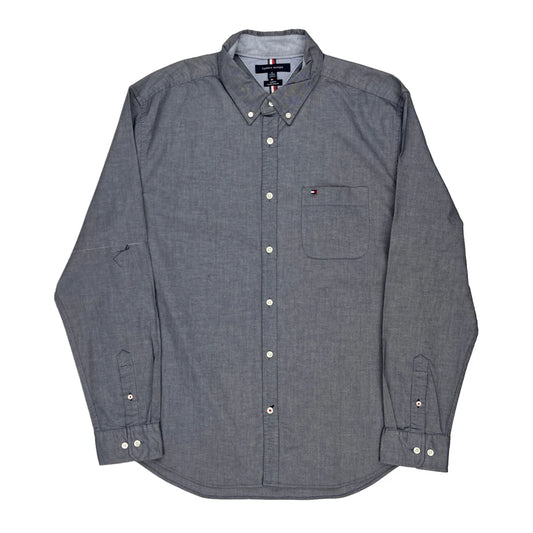 Tommy Hilfiger Slim Fit Shirt - XL Grey Cotton