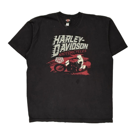 Motorcycles Harley Davidson Graphic T-Shirt - 3XL Black Cotton