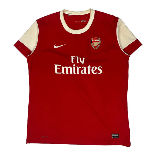 Arsenal Nike 2010-2011 Home Football Shirt - Medium Red Polyester
