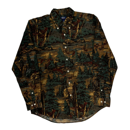 G.H. Bass & Co Camo Patterned Shirt - Medium Multicoloured Cotton
