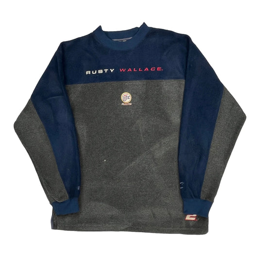 Rusty Wallace Chase Authentics Nascar Fleece - Large Blue Polyester